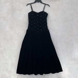 VTG Positively Ellyn 1950s Union Made Black Velvet Strapless Dress Wednesday 7/8